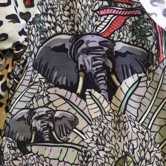 ANTHROPOLOGIE | BLANK | Safari Elephant Leopard Print - Picture 14 of 16